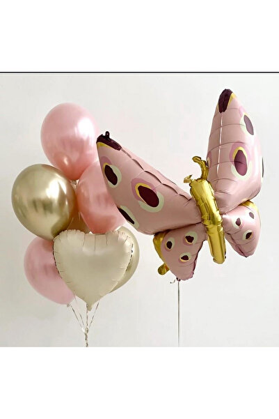Partifabrik مجموعة بالونات ذات ظلال وردية على شكل فراشة
