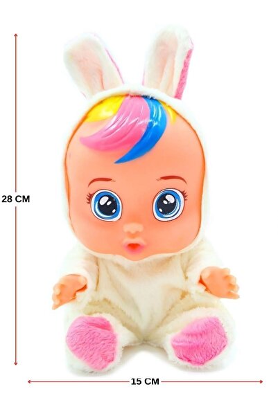 Global Toys Mavi Beyaz Ve Pembe Renk Ağlayan Ve Konuşan Et Bebek
