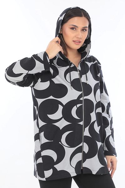 Lady Majestic 1st Quality Anti-Sweat 100% Cotton Hooded Plus Size Cardigan