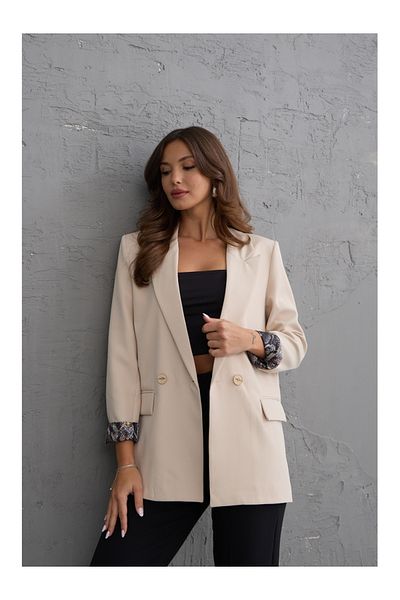 Elif Özbey Butik Jachetă blazer cu mâneci de piatră