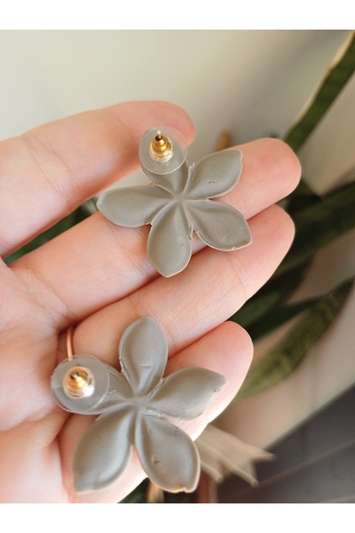 CREATİVESHOP Flower Earrings, Handmade Earrings, Design Earrings, Polymer Clay Earrings