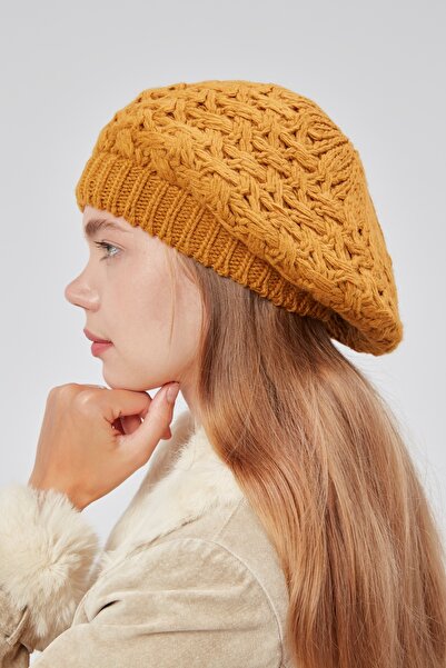 derikem Kadın Kışlık Şık Triko Ressam Örgü Bere