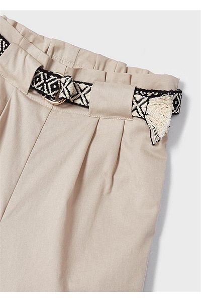 MAYORAL Beige Colored Straight Pants with Belt