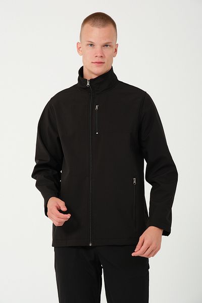 Bonesti Black Men's Waterproof Softshell Coat