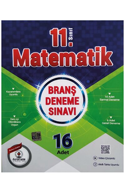 ÖZDEBİR YAYINEVİ Özdebir Yayınları 11.Sınıf Matematik 16 Branş Deneme Sınavı