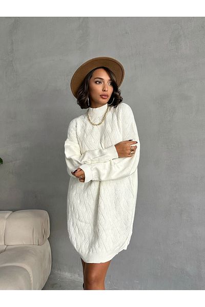 Nosia Patterned Low Sleeve Knitwear Tunic