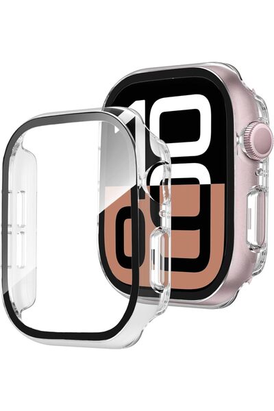 İncisoft Apple Watch Seri 10-11 42mm Uyumlu Kasa Ve Ekran Koruyucu 360 Tam Koruma Kapak Kılıf