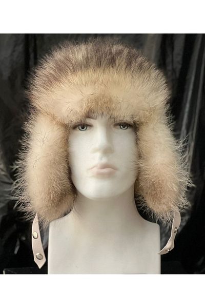 green norths Unisex Γνήσιο Γούνινο Καπέλο Γνήσιο Δερμάτινο