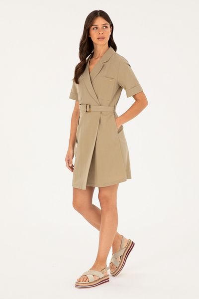 U.S. Polo Assn. Rochie țesută mini dimensiune somon pentru femei 50280571-vr027