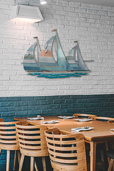 SteelArtDec Minimalist Yelkenli Renkli Metal Tablo