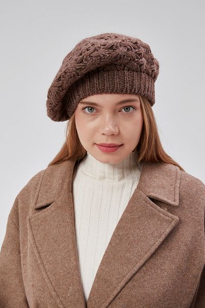 derikem Women's Winter Stylish Knitwear Painter Knitted Beret