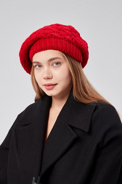 derikem Women's Winter Stylish Knitwear Painter Knitted Beret
