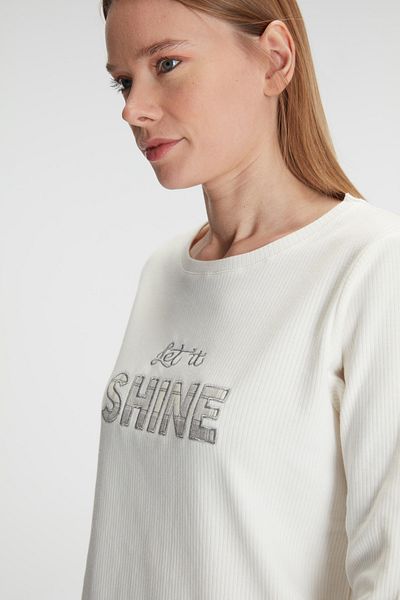 Anıl 1253 Women's Long Sleeve Cotton Winter Pajamas Set