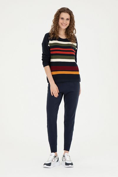 U.S. Polo Assn. Women's Navy Blue Slim Fit Knitwear Trousers 50276596 -Vr033