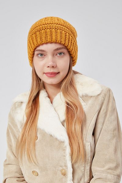 derikem Women's Winter Stylish Pompom Lined Knitted Beanie