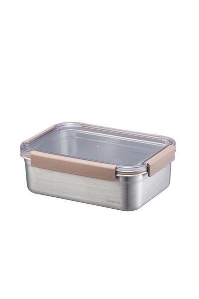Lock & Lock Locknlock 2 Lt Stainless Steel Oven and Storage Container - Quadrangle Locked, Brown