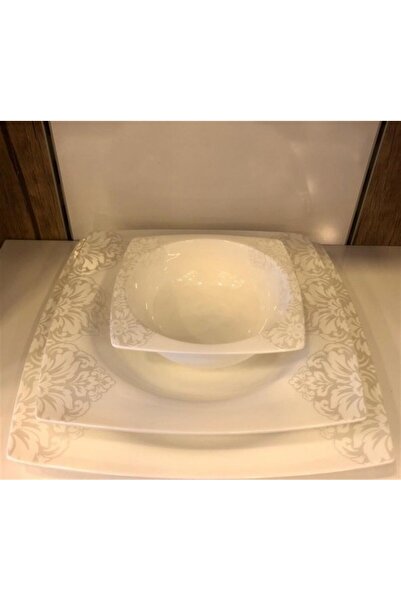 Aryıldız Bone Square Porselen 60 Parça 12 Kişilik Yemek Takımı - 45008