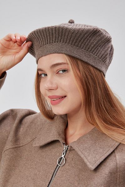 derikem Women's Winter Stylish French Painter Plain Knit Beret Hat