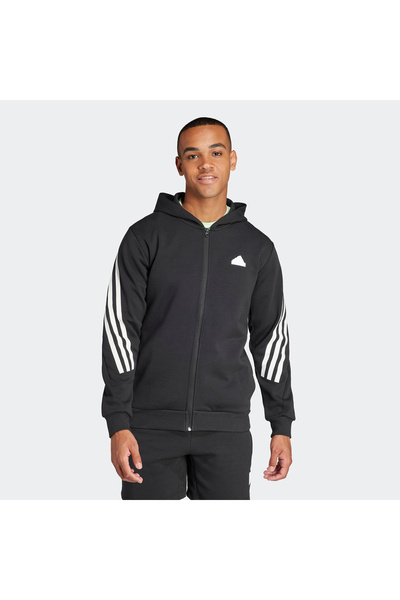 adidas Men's Future Icons 3-Stripes Full Zip Black Jacket Ir9159