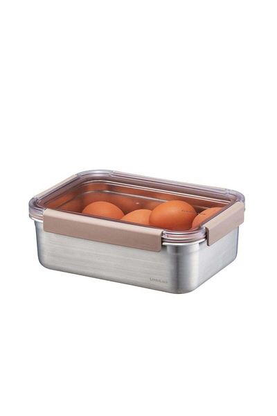 Lock & Lock Locknlock 2 Lt Stainless Steel Oven and Storage Container - Quadrangle Locked, Brown