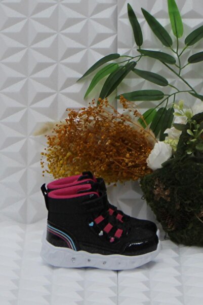 fort Cool Kids Siyah Rahat Hafif Işıklı Kız Çocuk Bot