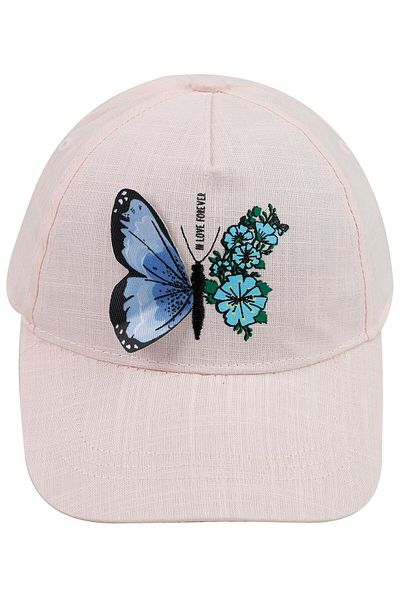 Kitti Pink Butterfly Patterned Girl's Hat