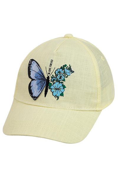 Kitti Yellow Butterfly Patterned Girl's Hat