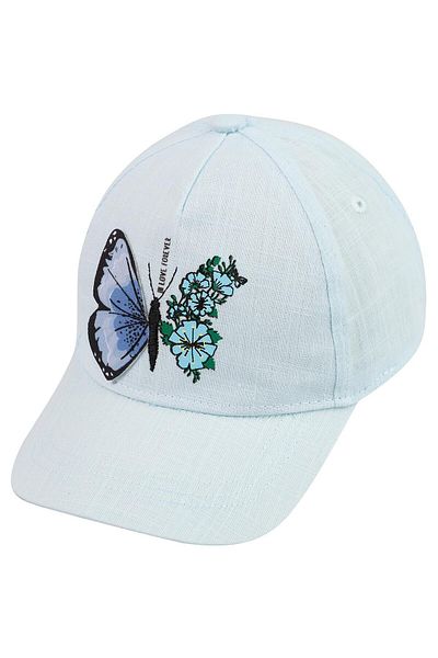 Kitti Blue Butterfly Patterned Girl's Hat