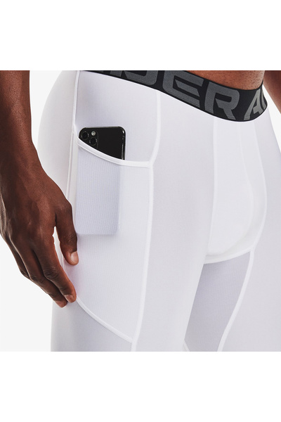Under Armour HeatGear Pocket Long Erkek Beyaz Şort