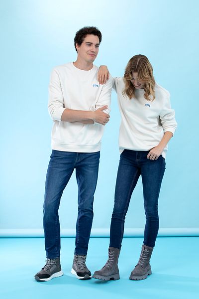 U.S. Polo Assn. Πέτρινο φούτερ Crew Neck 50276089 -VR049