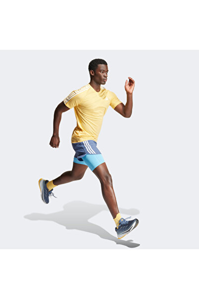 adidas Άνδρες& # x27;s Own the Run Κοντομάνικο Μπλουζάκι με 3 Ρίγες L