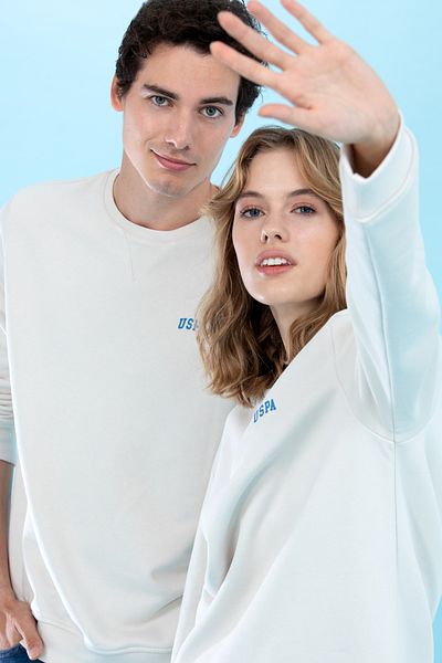 U.S. Polo Assn. Πέτρινο φούτερ Crew Neck 50276089 -VR049