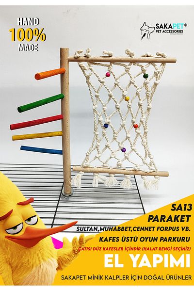 SAKAPET Game Track Cage Top - Lovebird and Lovebird in Paradise Sa13