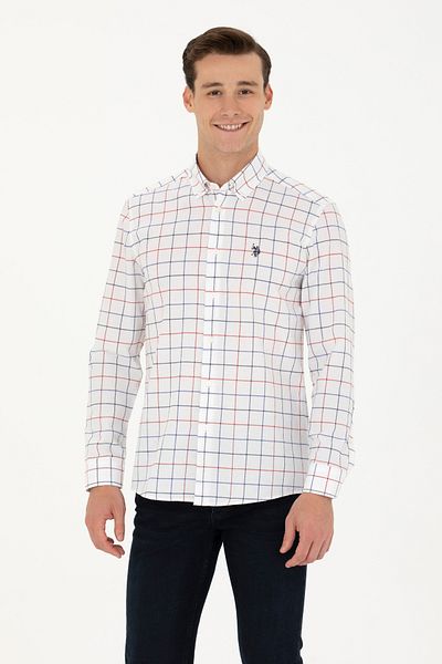 U.S. Polo Assn. Men's Plaid White Shirt 50279460 -Vr019