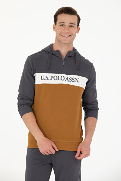 U.S. Polo Assn. Ανδρικό φούτερ ανθρακί 50274052-VR006