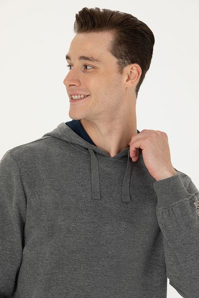 U.S. Polo Assn. Ανδρικό φούτερ Anthracite Melange 50273983 -VR081