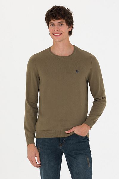U.S. Polo Assn. سترة كاكي أساسية للرجال -50275848-VR027