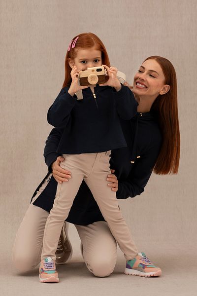 U.S. Polo Assn. Girl's Navy Blue Hooded Sweatshirt 50276918 -Vr033