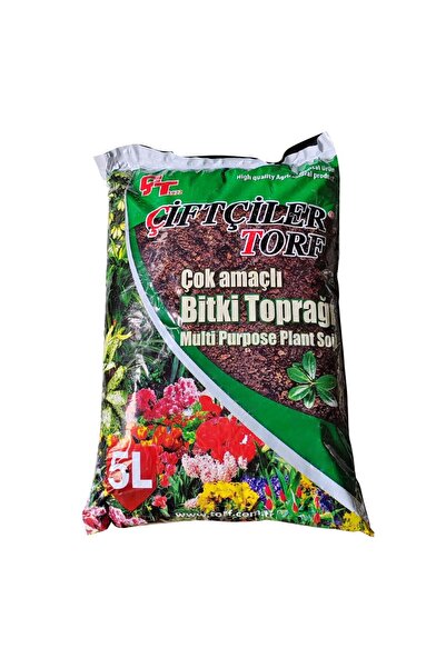 Çiftçiler Hazır Bitki Sebze Çiçek Toprağı Torf Karışımlı 5 Litre,Çiçek Toprağı,Kaktük-Sukulent Toprağı,Saksı