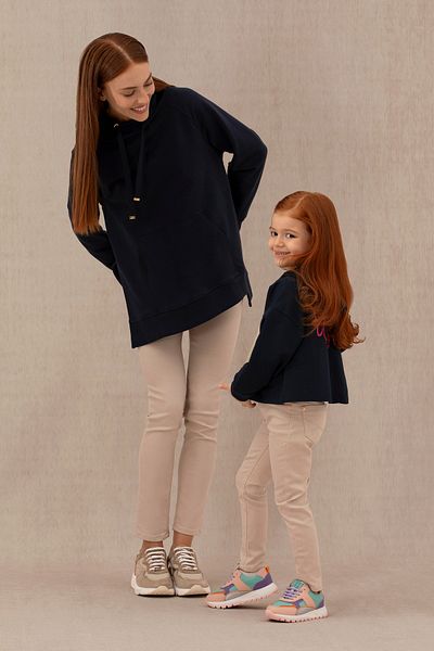 U.S. Polo Assn. Girl's Navy Blue Hooded Sweatshirt 50276918 -Vr033