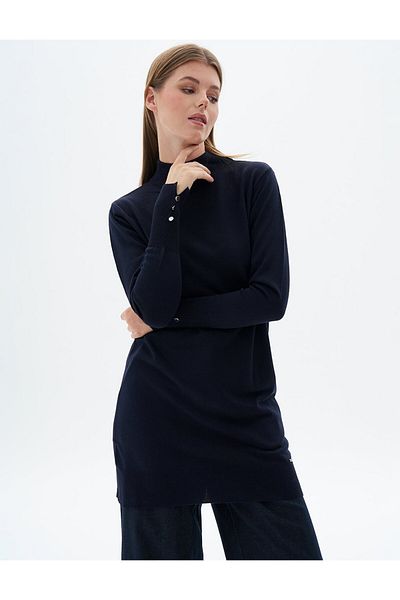 Kayra Μπλε ζιβάγκο Basic Knitwear Tunik