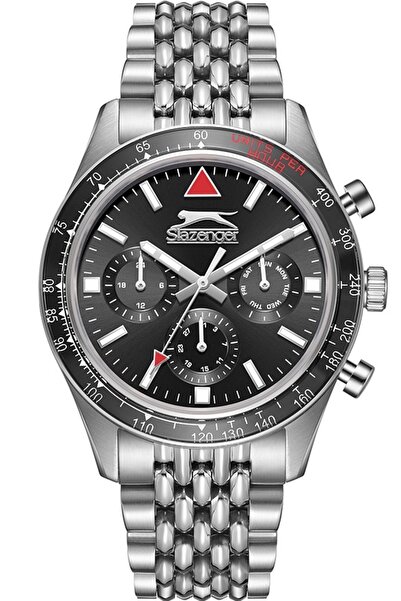 Slazenger Sl.09.2417.2.01 Tüm Fonksiyonları Aktif Çelik Kordonlu 5 Atm Suya D...