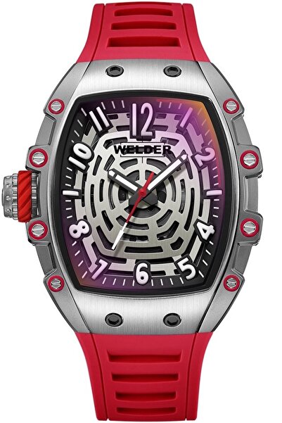 WELDER MOODY Wrh3008-R Quartz Silicone Red 42.5 Mmx49.6 mm Men's Wristwatch