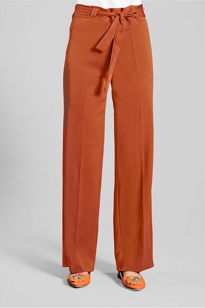 TRENDTESETTÜR Orange (ORANGE) Women's Lace-up Waist Trousers 1002 - Loose Cut
