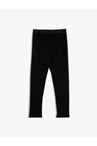 Koton Gerippte Leggings mit Glitzer und elastischem Bund