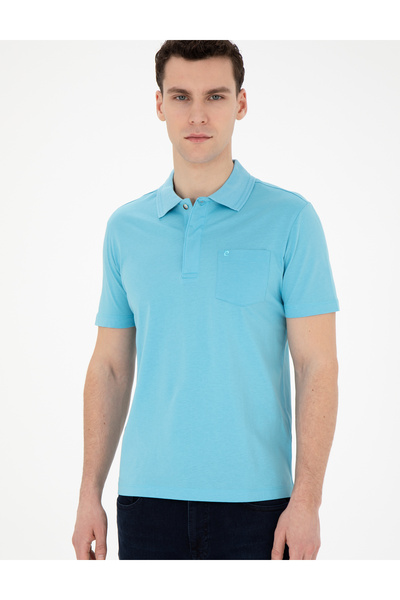 Pierre Cardin Ανοιχτό μπλε μπλουζάκι βασικής γραμμής κανονικής εφαρμογής 5026...