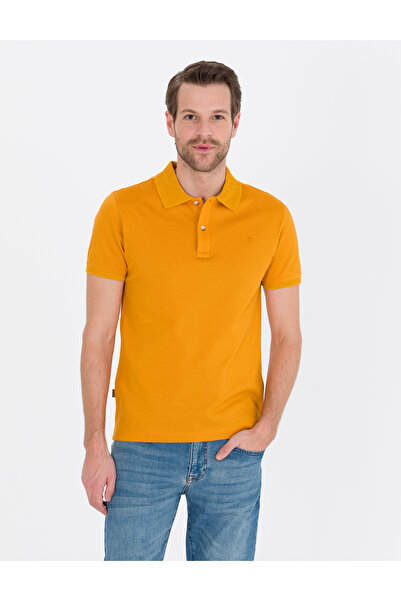 Pierre Cardin Safran Slim Fit Polo Neck Mercerized T-Shirt 50262665-Vr043