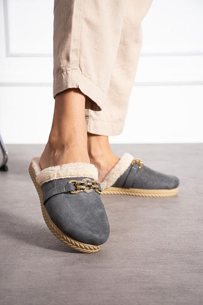 Moda Frato Modafrato MİMOZA Γυναικείες παντόφλες εσωτερικού χώρου Χειμερινές παντόφλες Dowry Bundle Guest Slippers