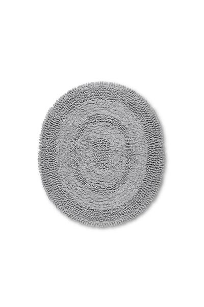 Bluenity Makaroni Natural Cotton 2-Piece Bath Mat Set 60x100+50x60 Cm Gray