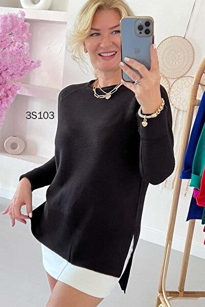 İnce Topuk Corded Knitwear Blouse - 3s103 Model
